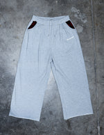 grey detachable fur sweat pants
